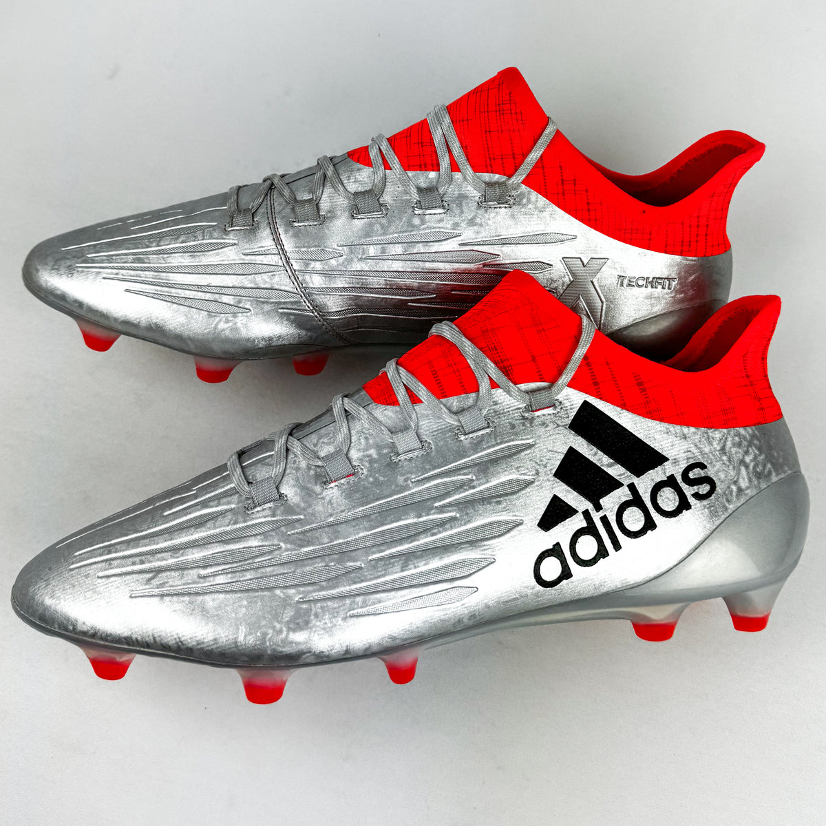 Adidas X 16.1 FG Silver Metallic Core Black Solar Red Wore Once