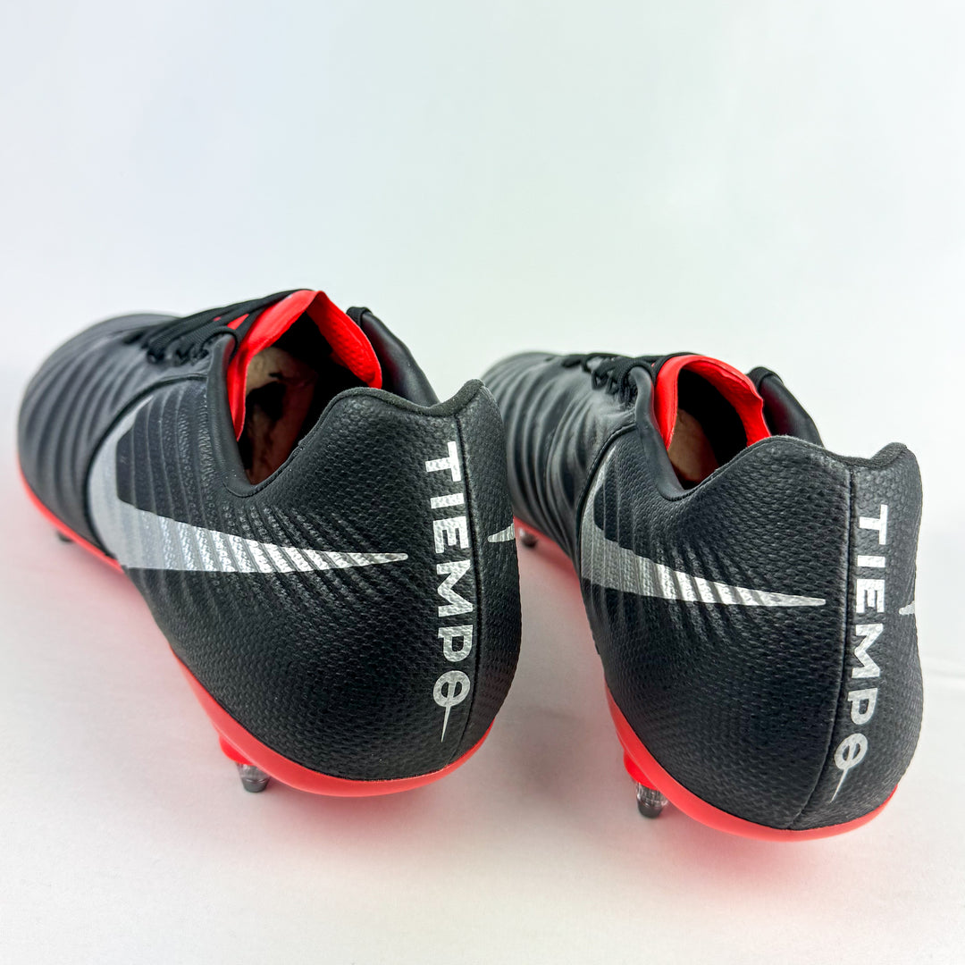 Nike Tiempo Legend VII Pro SG - Black/Silver Metallic/Red *Brand New*