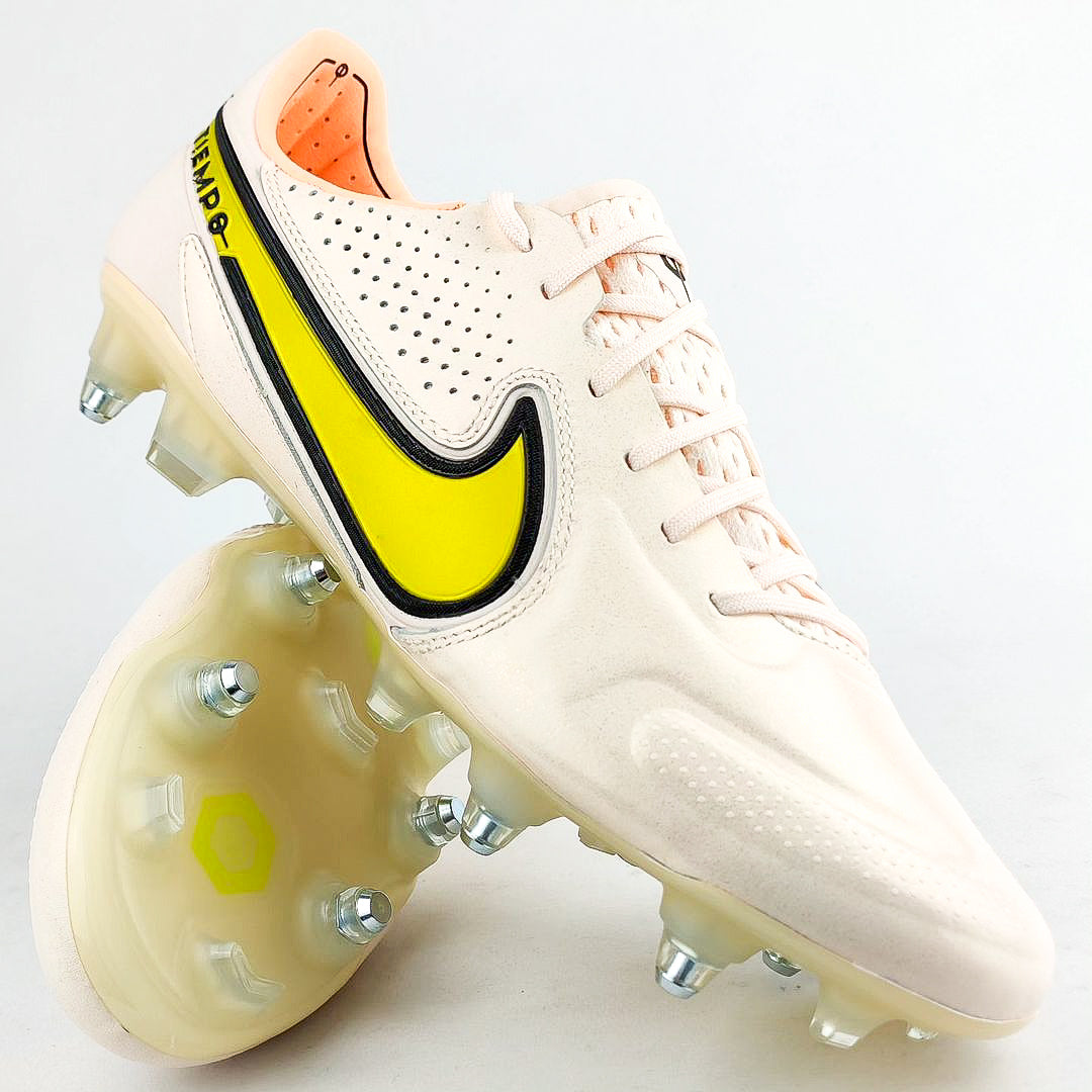 Nike Tiempo Legend 9 Elite AC SG Pro Guava Ice Yellow Strike Sunset Glow In Box