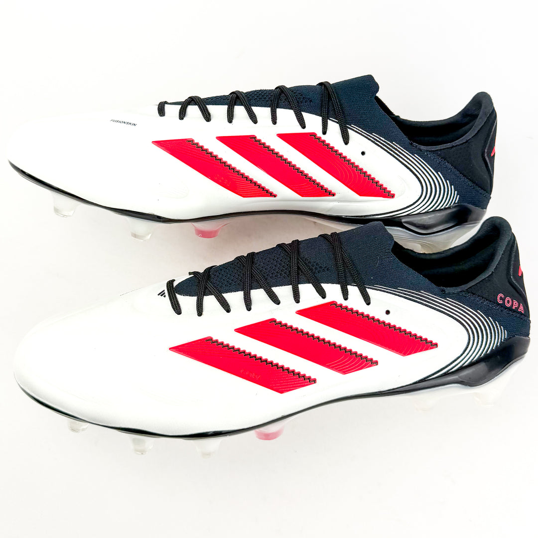 Adidas Copa Pure III Elite FG - White/Lucid Red/Core Black *Laced Mod*