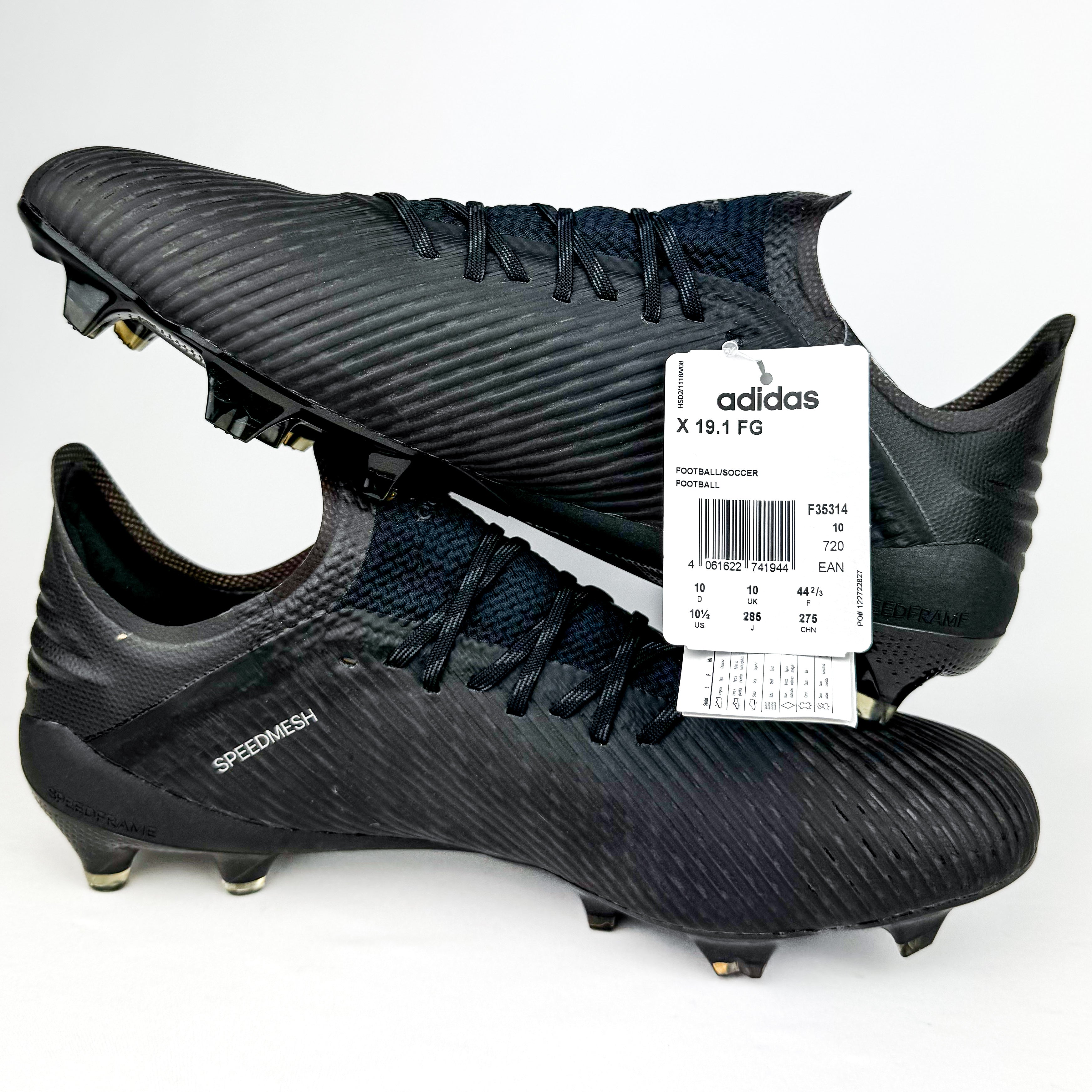 Adidas X 19.1 FG - Core Black/Utility Black/Silver Metallic *In