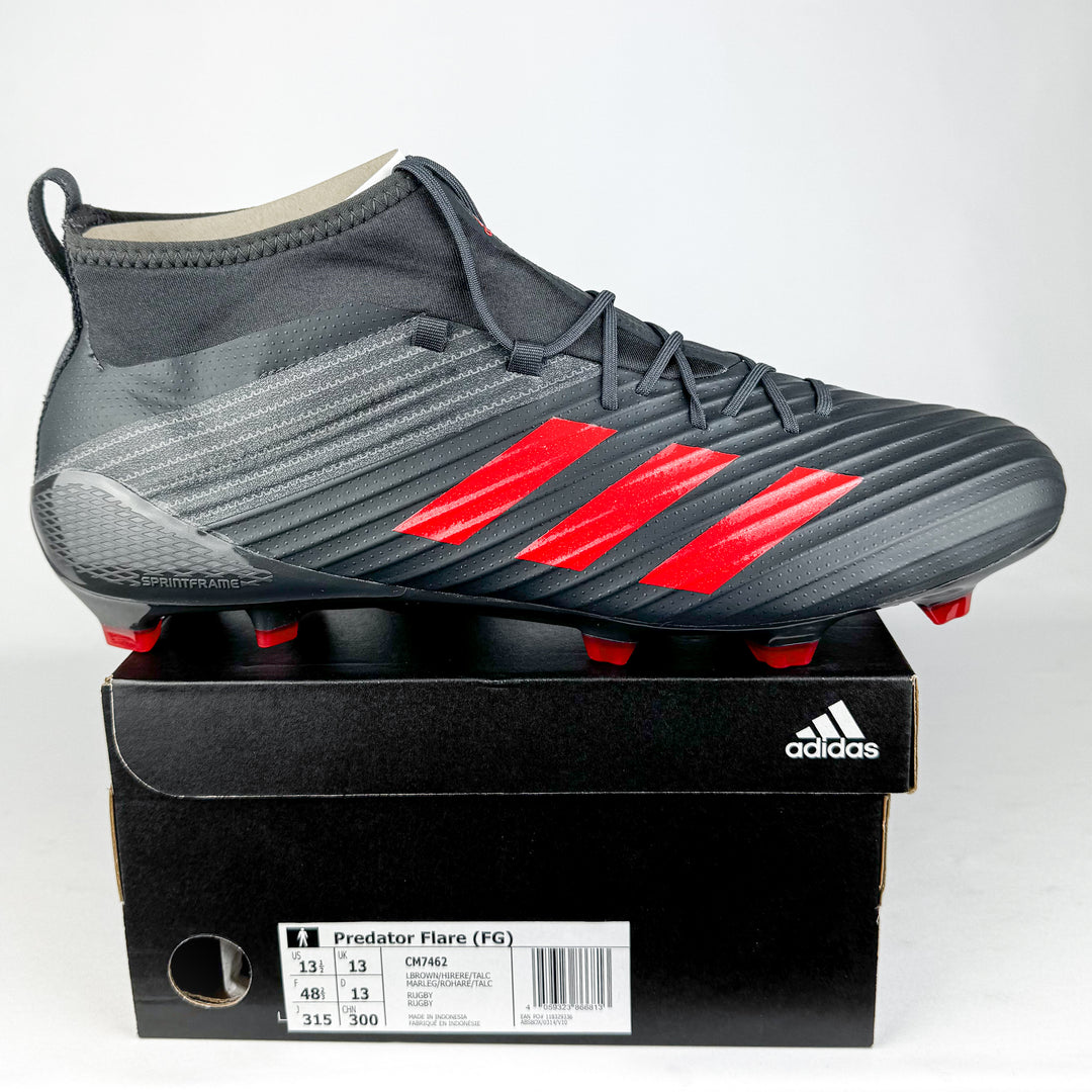Adidas Predator Flare FG - Black/Light Brown/Hi-Res Red/Talc *In Box*