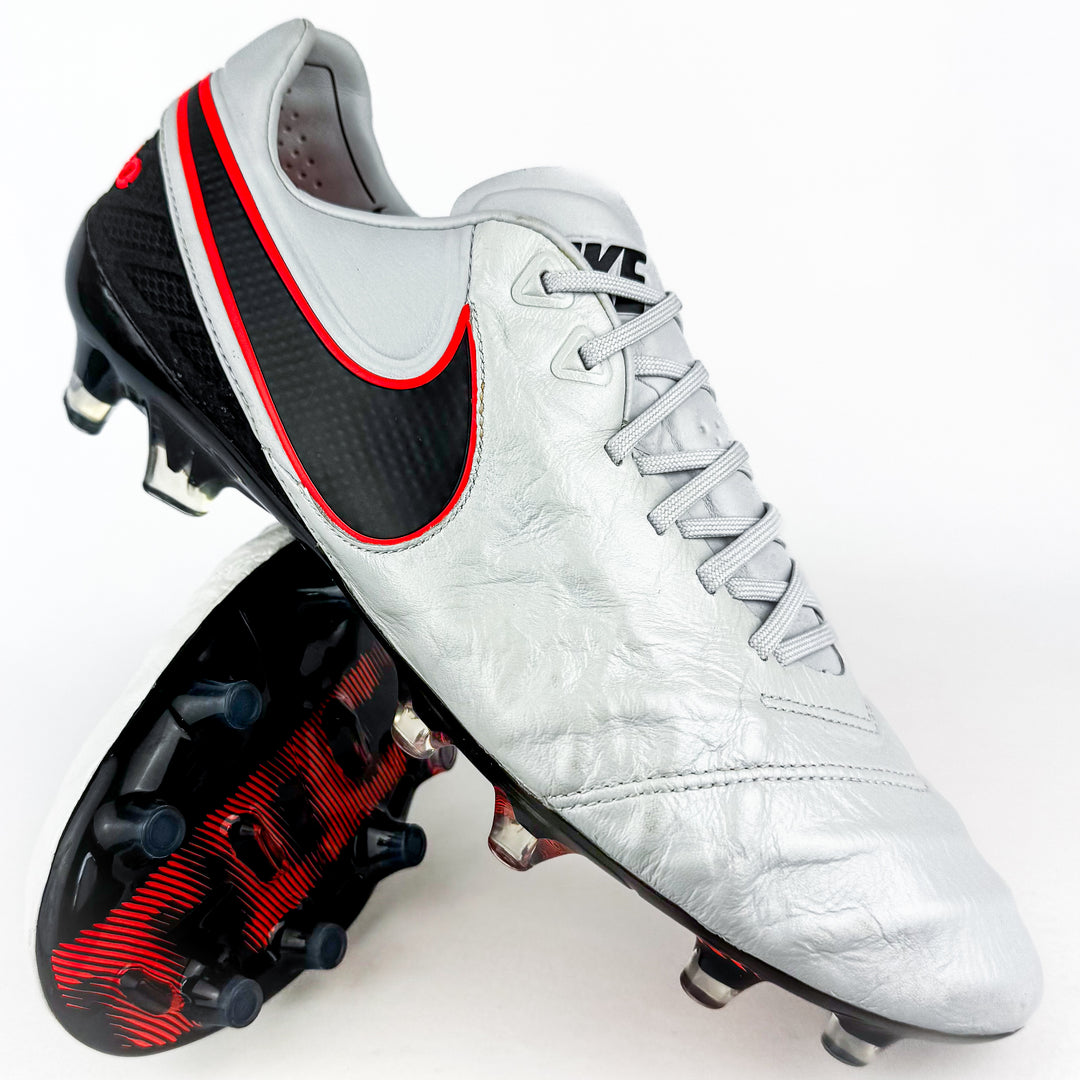 Nike Tiempo Legend VI FG - Pure Platinum/Hyper Orange/Black *Brand New*