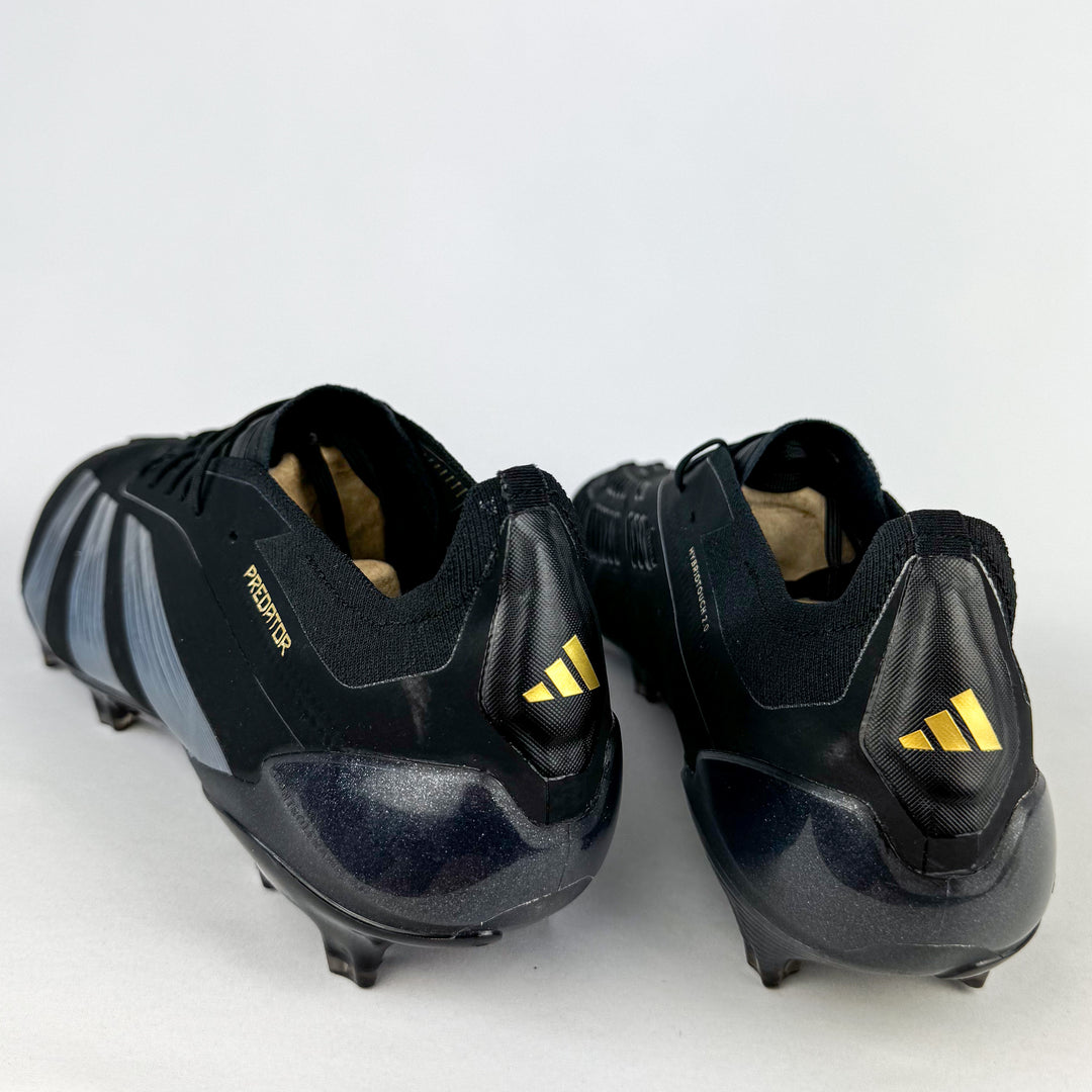 Adidas Predator Elite FG - Core Black/Gold Metallic/Carbon *Wore Once*