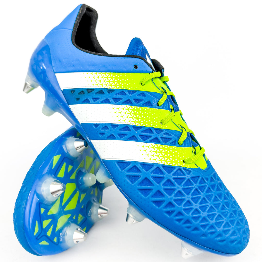 Adidas Ace 16.1 SG - Shock Blue/Semi Solar Slime/White *Brand New*
