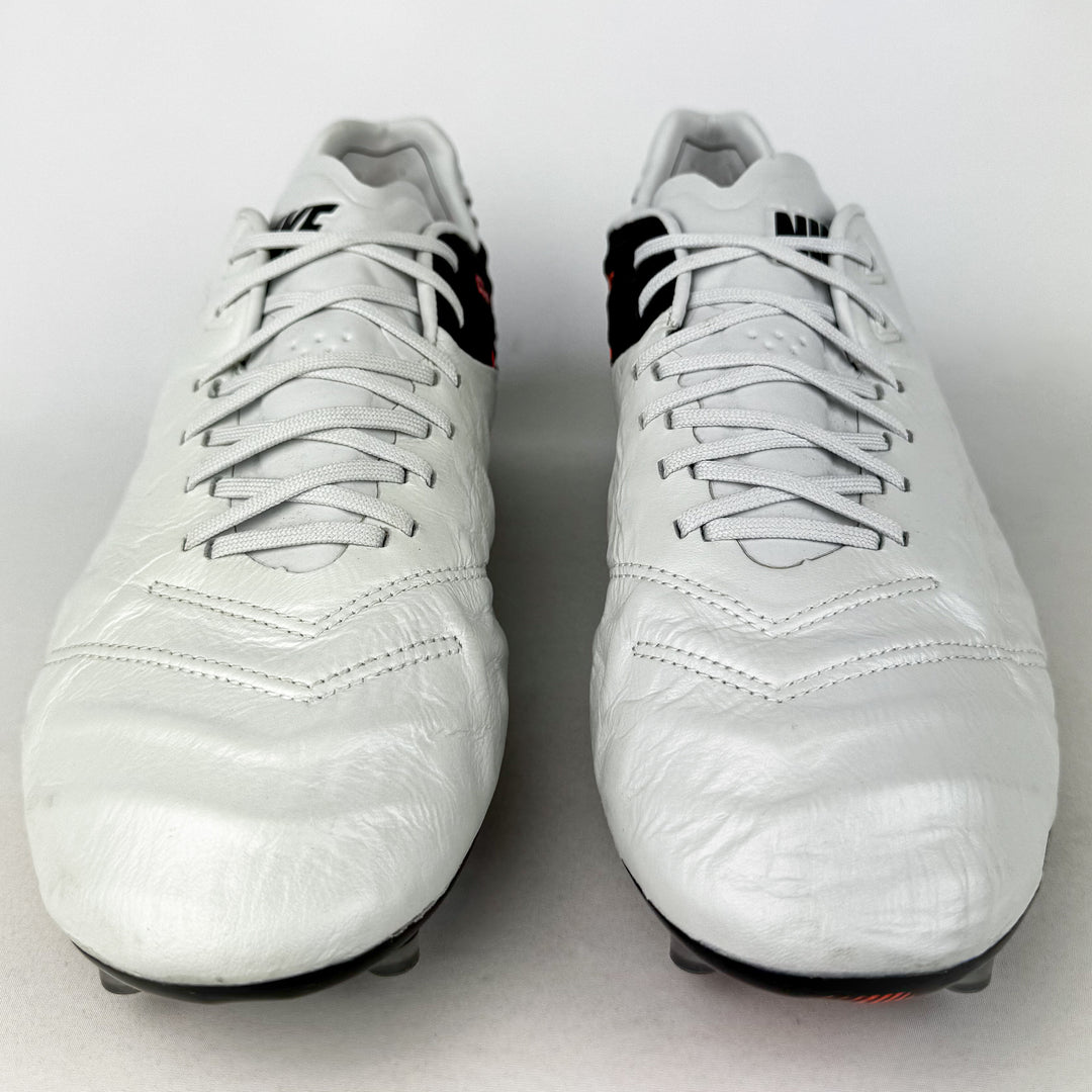 Nike Tiempo Legend VI FG - Pure Platinum/Hyper Orange/Black *Brand New*