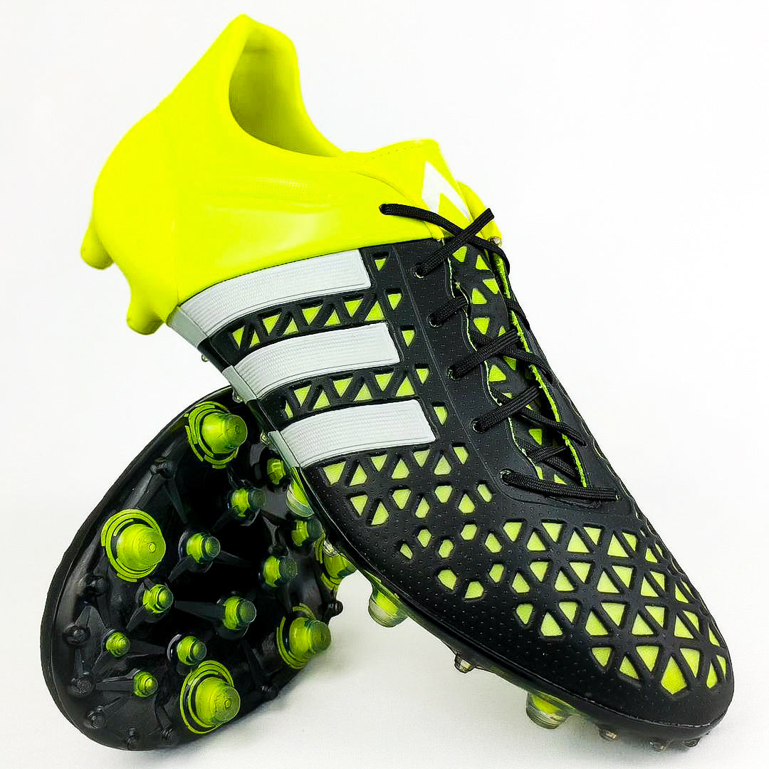 Adidas Ace 15.1 FG - Black/Solar Yellow/White *Wore Once*