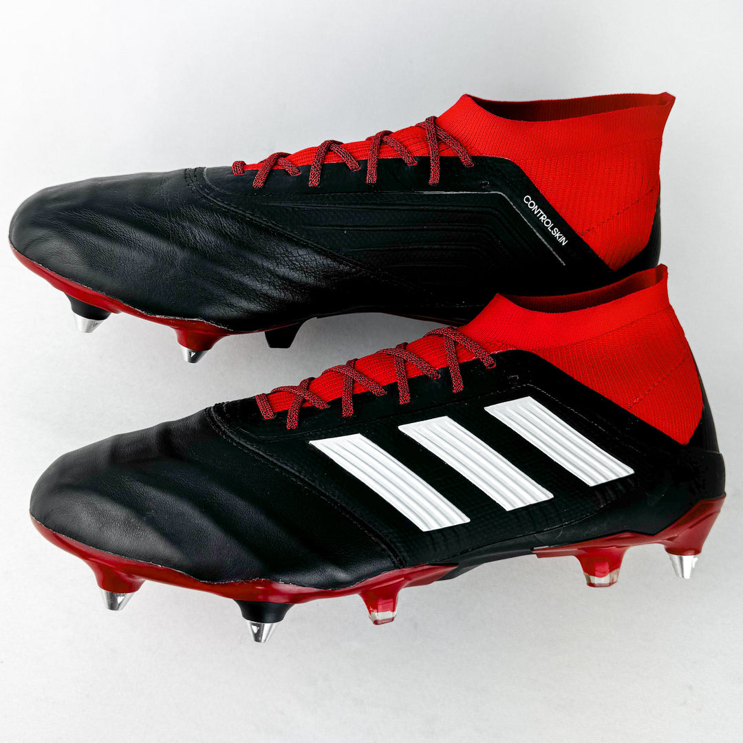 Adidas Predator 18.1 Leather SG - Black/Active Red/White *Brand New*