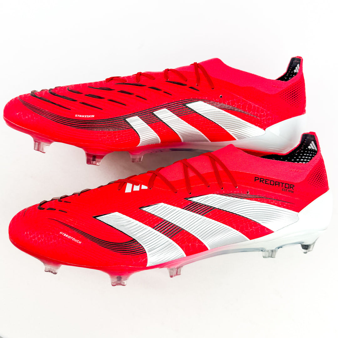 Adidas Predator Elite FG - Lucid Red/White/Core Black *Laced Mod*