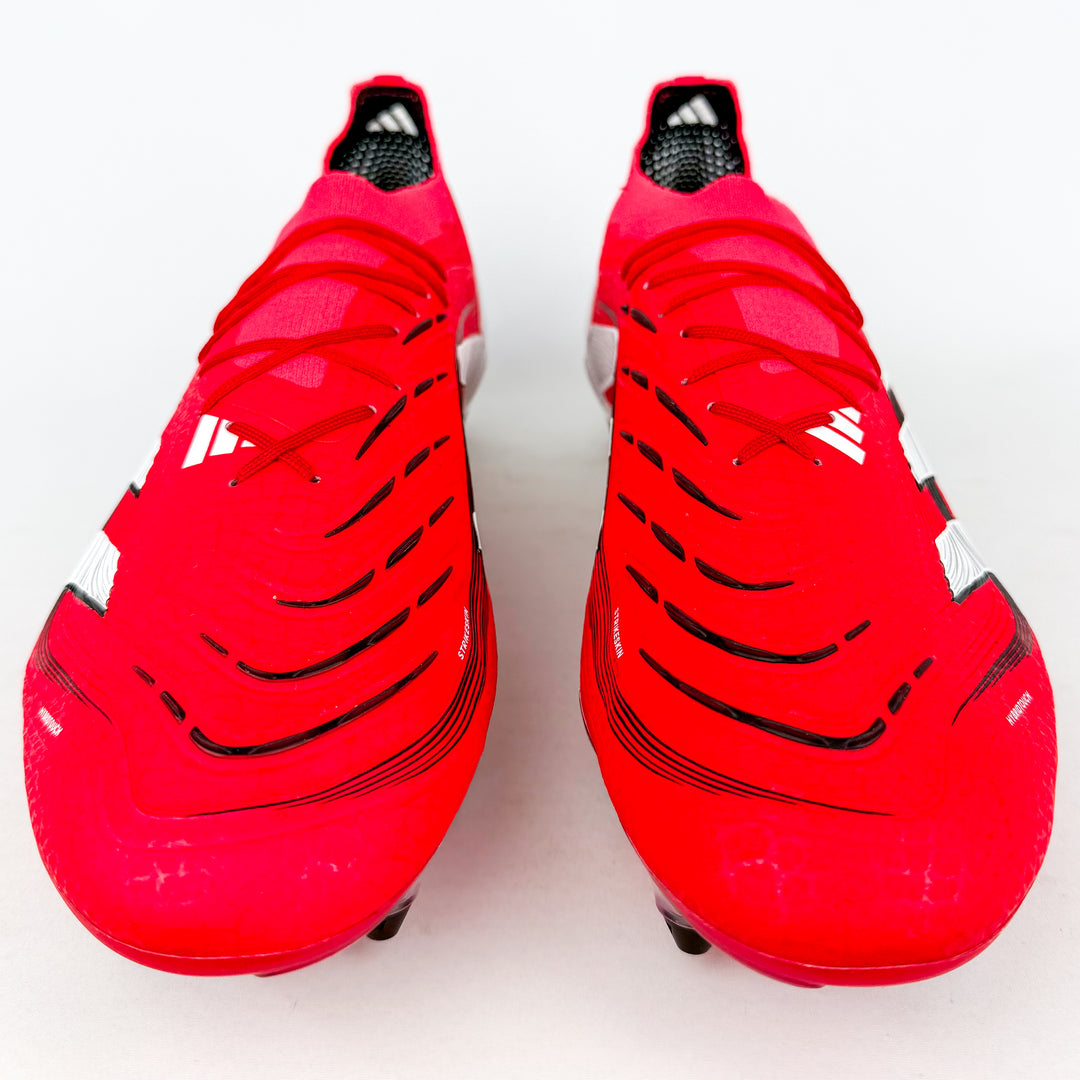 Adidas Predator Elite SG - Lucid Red/White/Core Black *Laced Mod*