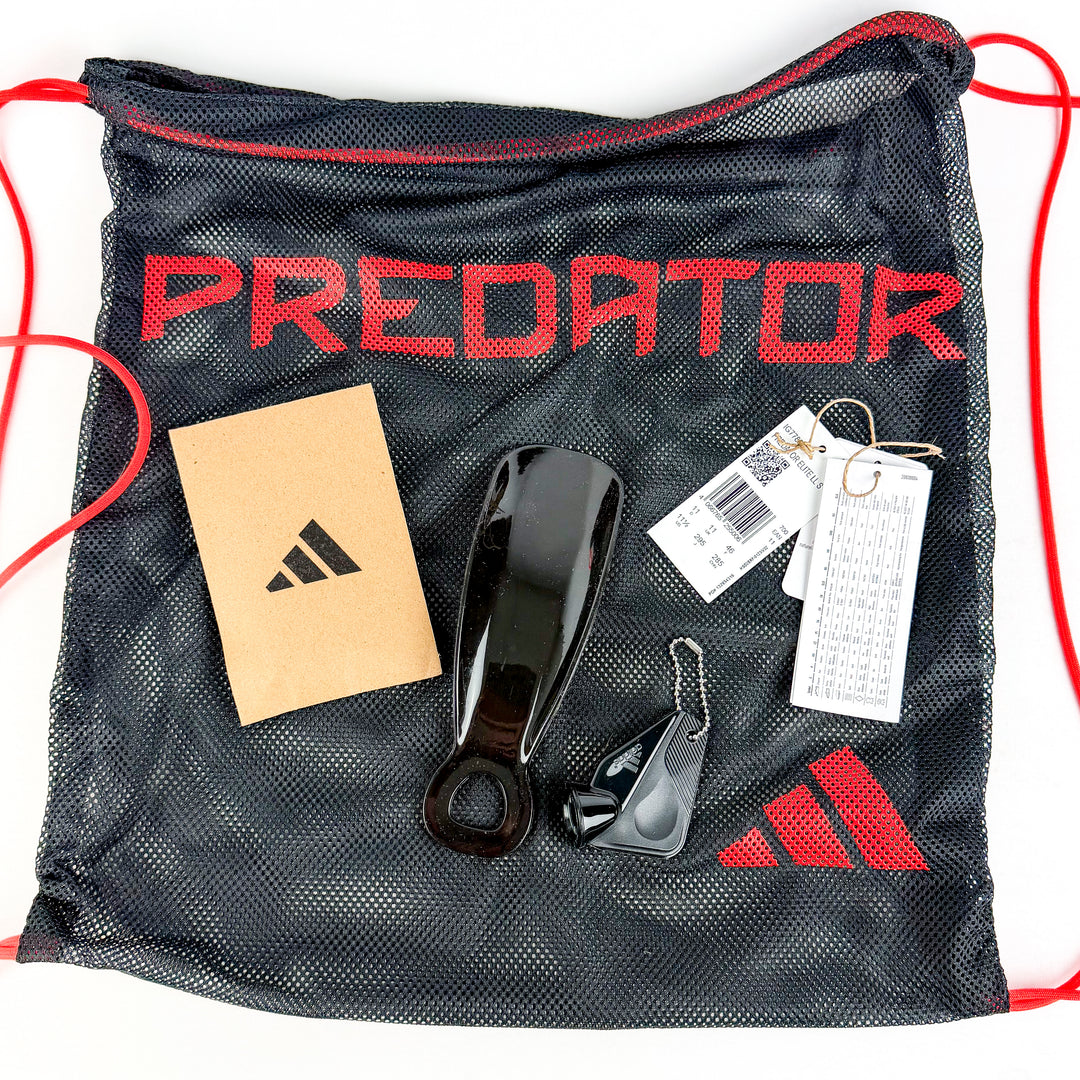 Adidas Predator Elite SG - Black/Solar Red/White/Solar Yellow *Laced Mod*