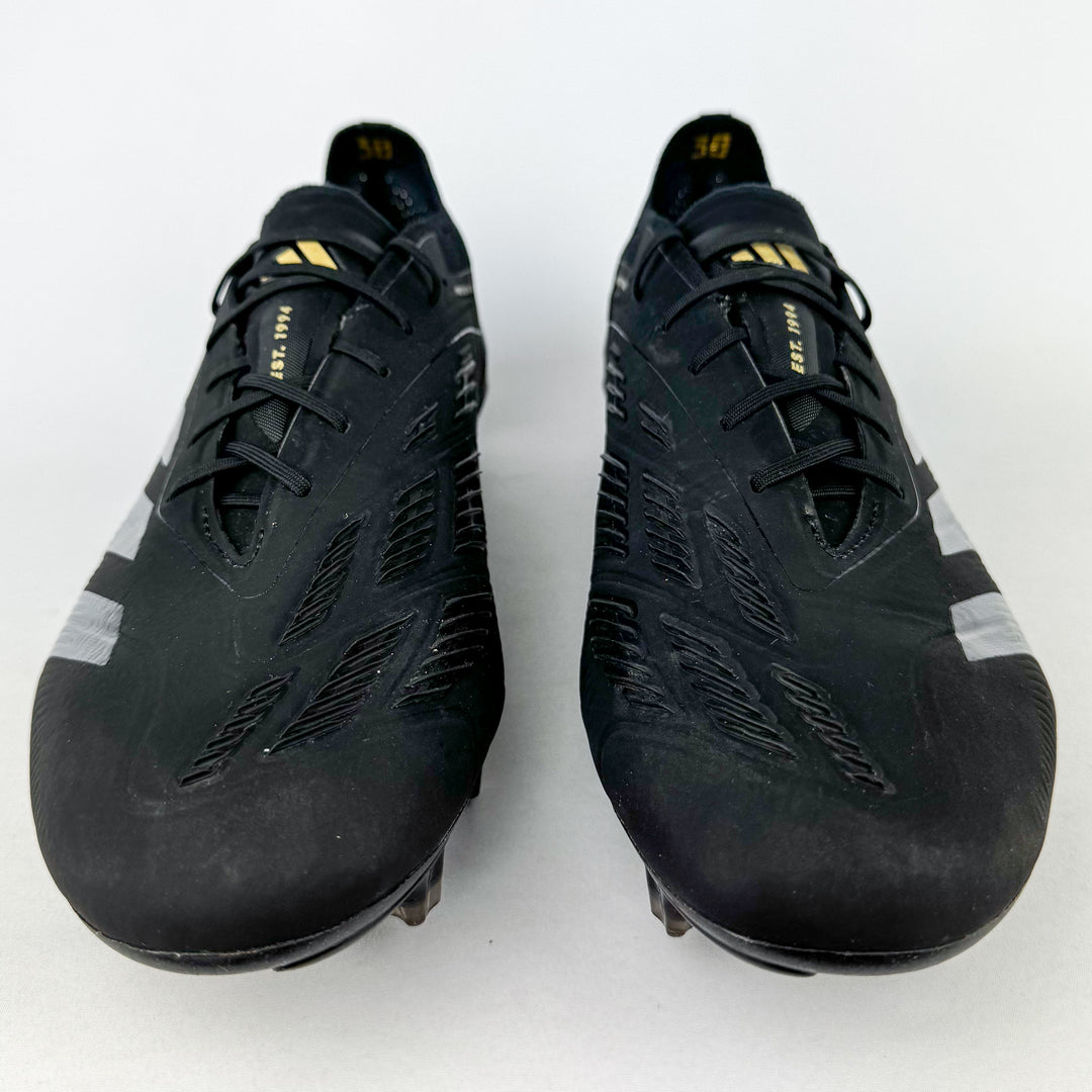 Adidas Predator Elite FG - Core Black/Gold Metallic/Carbon *Wore Once*