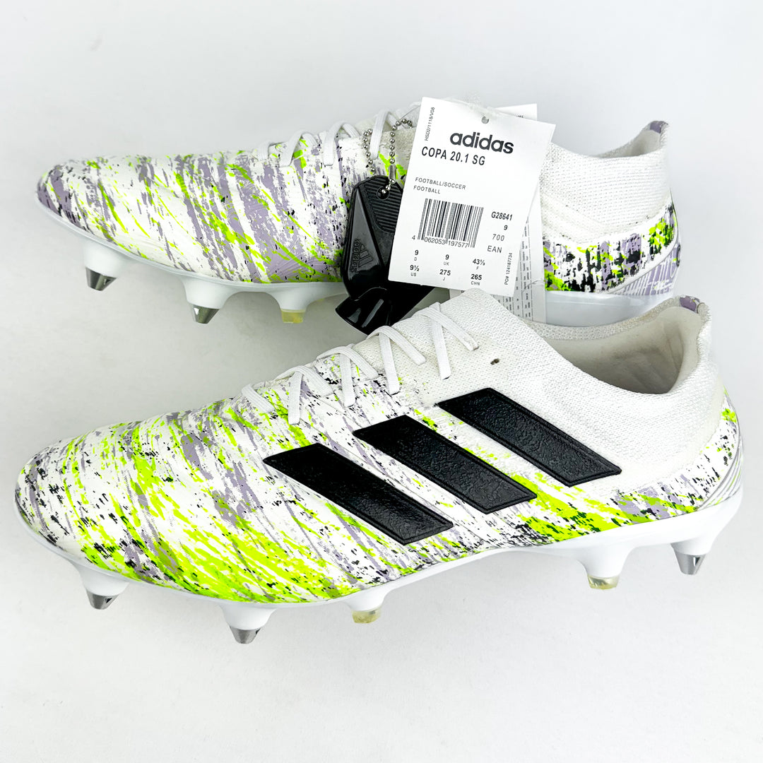 Adidas Copa 20.1 SG - White/Core Black/Signal Green *Brand New*