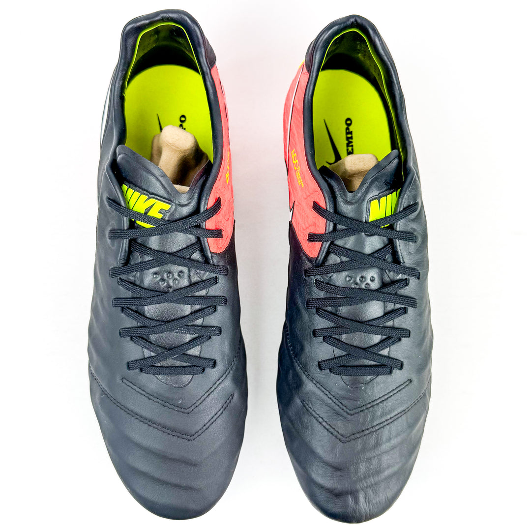 Nike Tiempo Legend VI Elite FG - Black/Hyper Orange/White/Volt *Brand New*