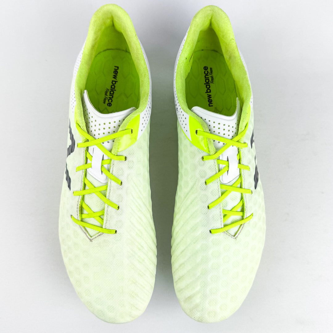 New Balance Visaro Pro SG - White/Toxic Green/Black *Wore Once*