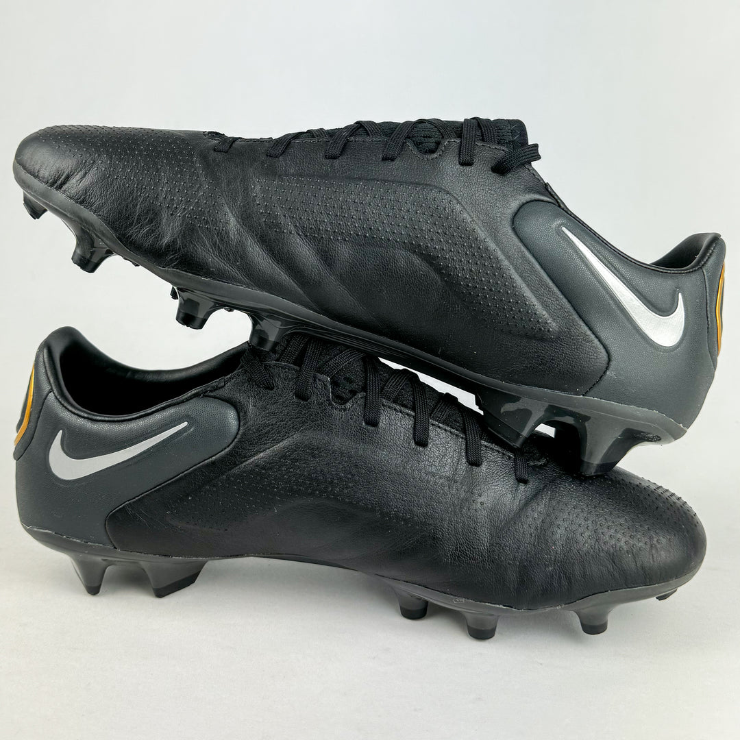 Nike Tiempo Legend 9 Pro FG - Black/Metallic Dark Grey/Gold *Wore Once*