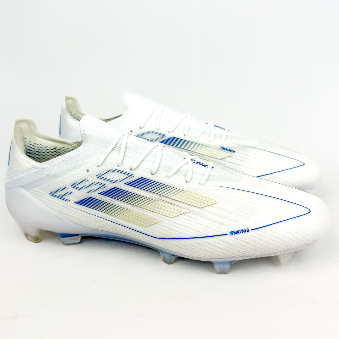 Adidas F50 Elite FG - White/Silver Metallic/Bright Royal *Rodrygo Custom*