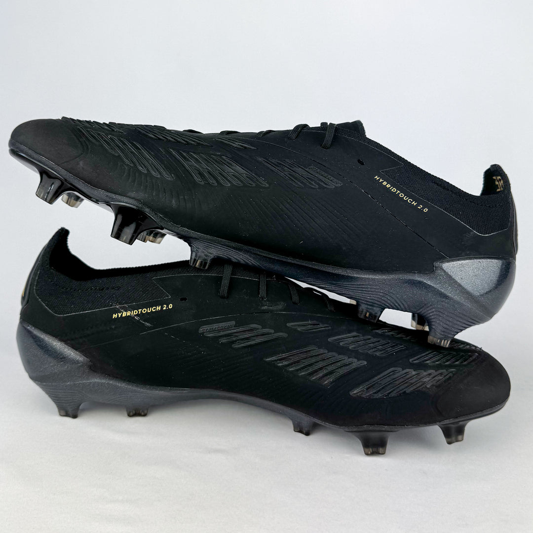 Adidas Predator Elite FG - Core Black/Gold Metallic/Carbon *Wore Once*