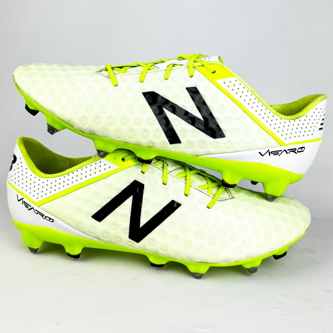 New Balance Visaro Pro SG - White/Toxic Green/Black *Wore Once*