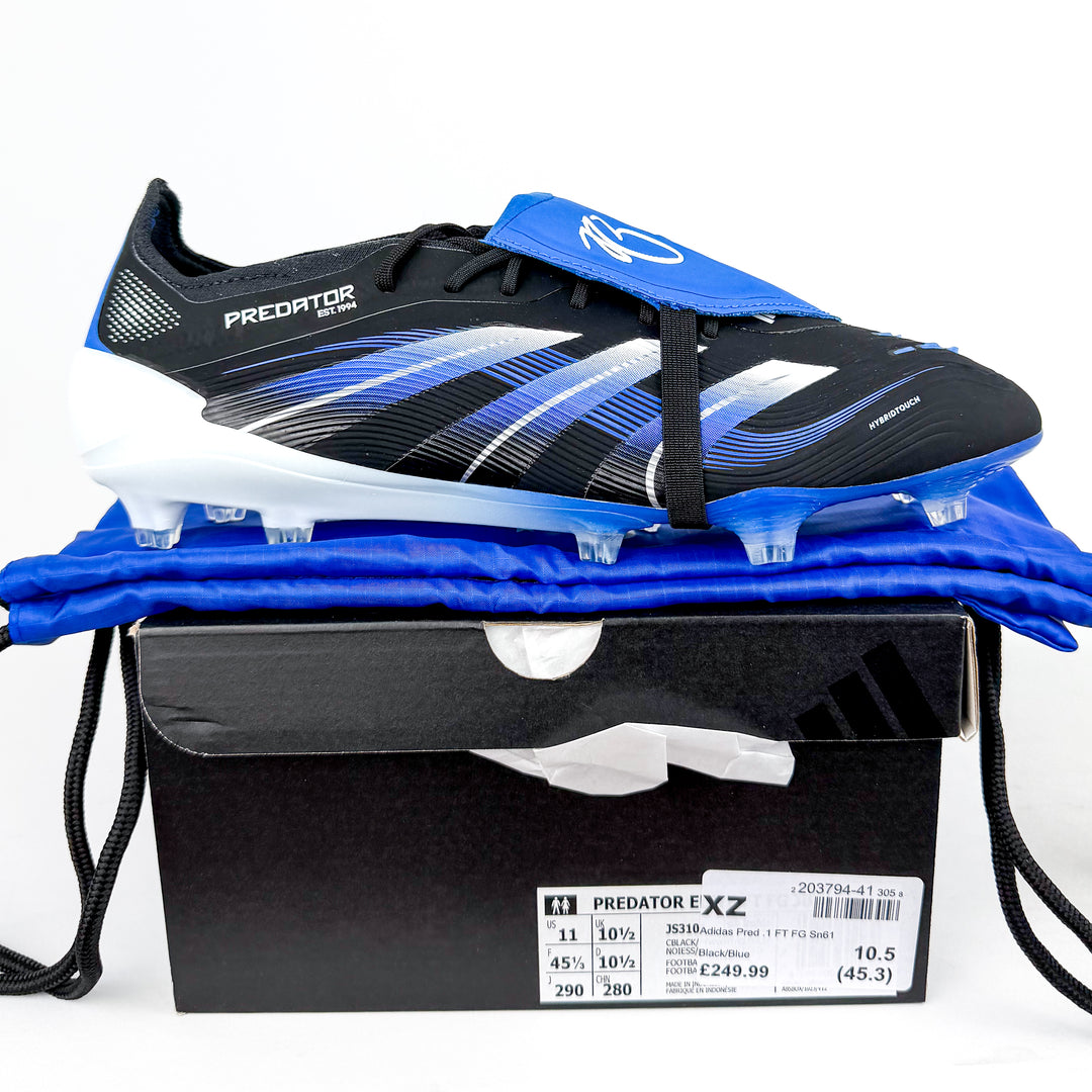 Adidas Predator Elite Tongue FT FG x Bellingham - Core Black/Glory Blue/White *In Box*
