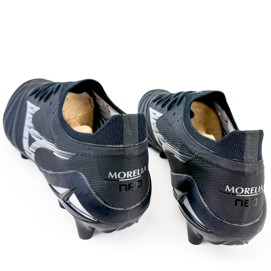 Mizuno Morelia Neo IV Beta Elite FG - Black/Galaxy Silver/Black *Brand New*