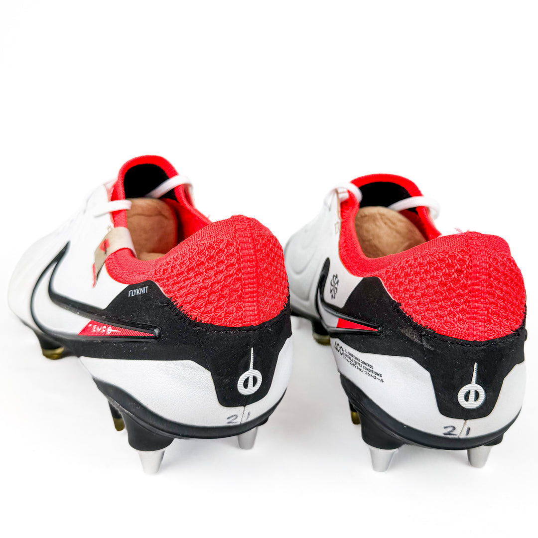 Nike Tiempo Legend 10 Elite SG-Pro - White/Hyper Crimson/Black *Pre-Owned*