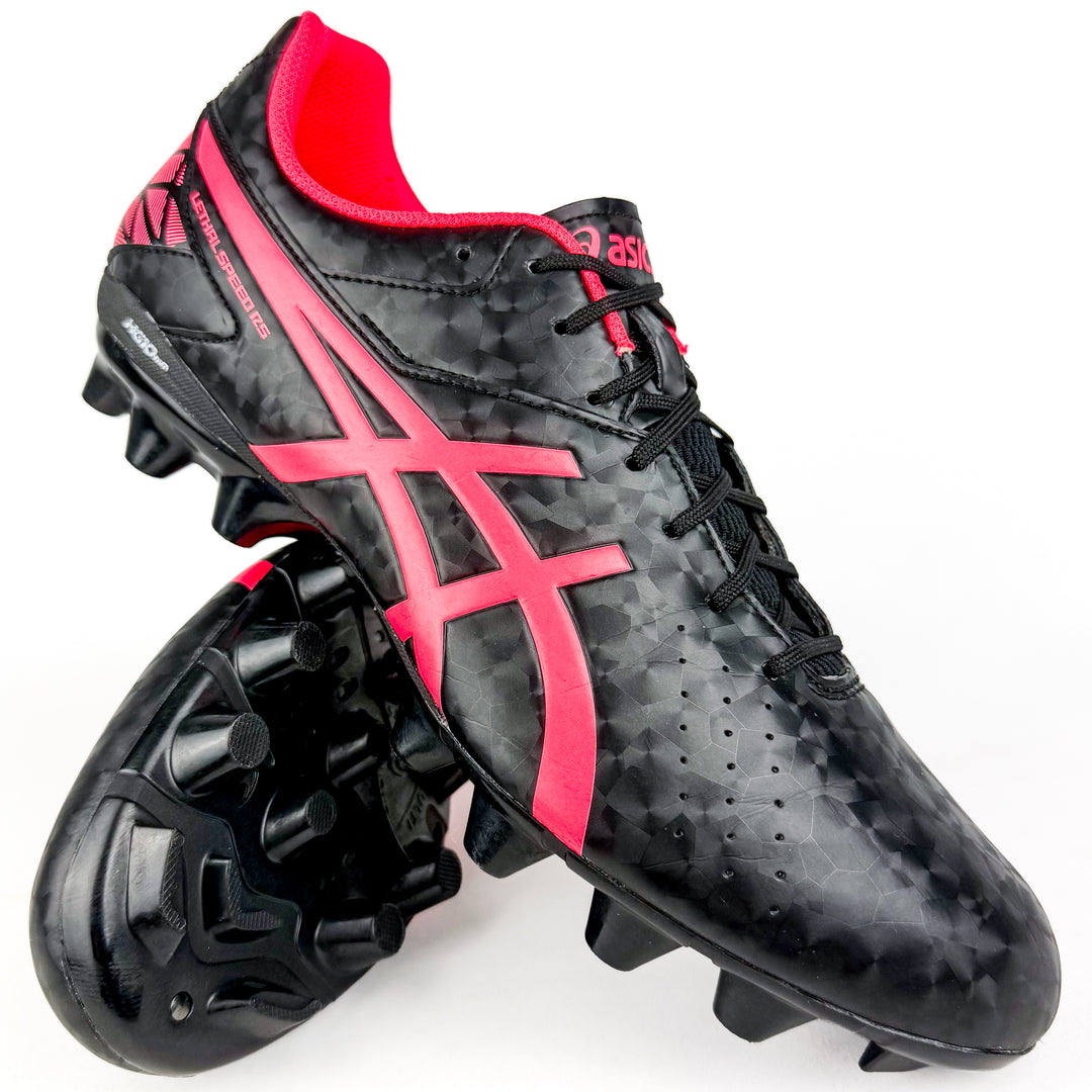 ASICS Lethal Speed RS FG - Black/Coral Red *As New*