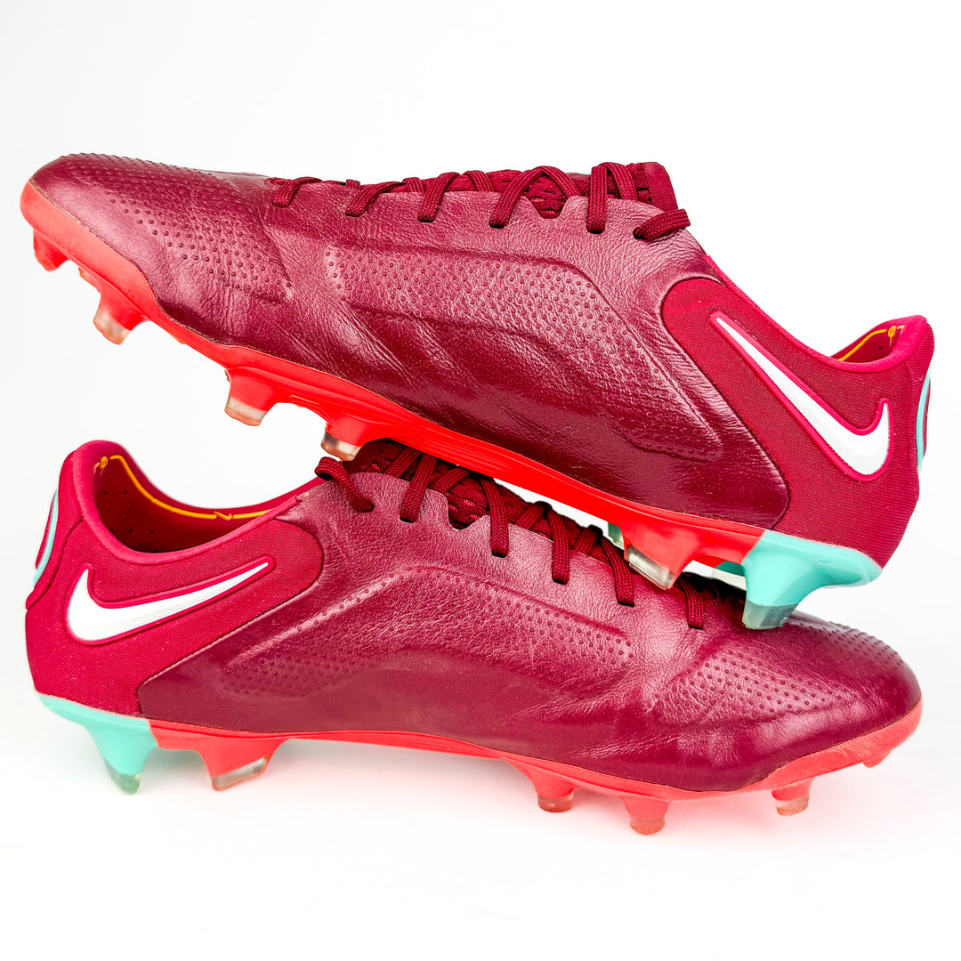 Nike Tiempo Legend 9 Elite FG - Team Red/Mystic Hibiscus/Bright Crimson/White *Pre-Owned*