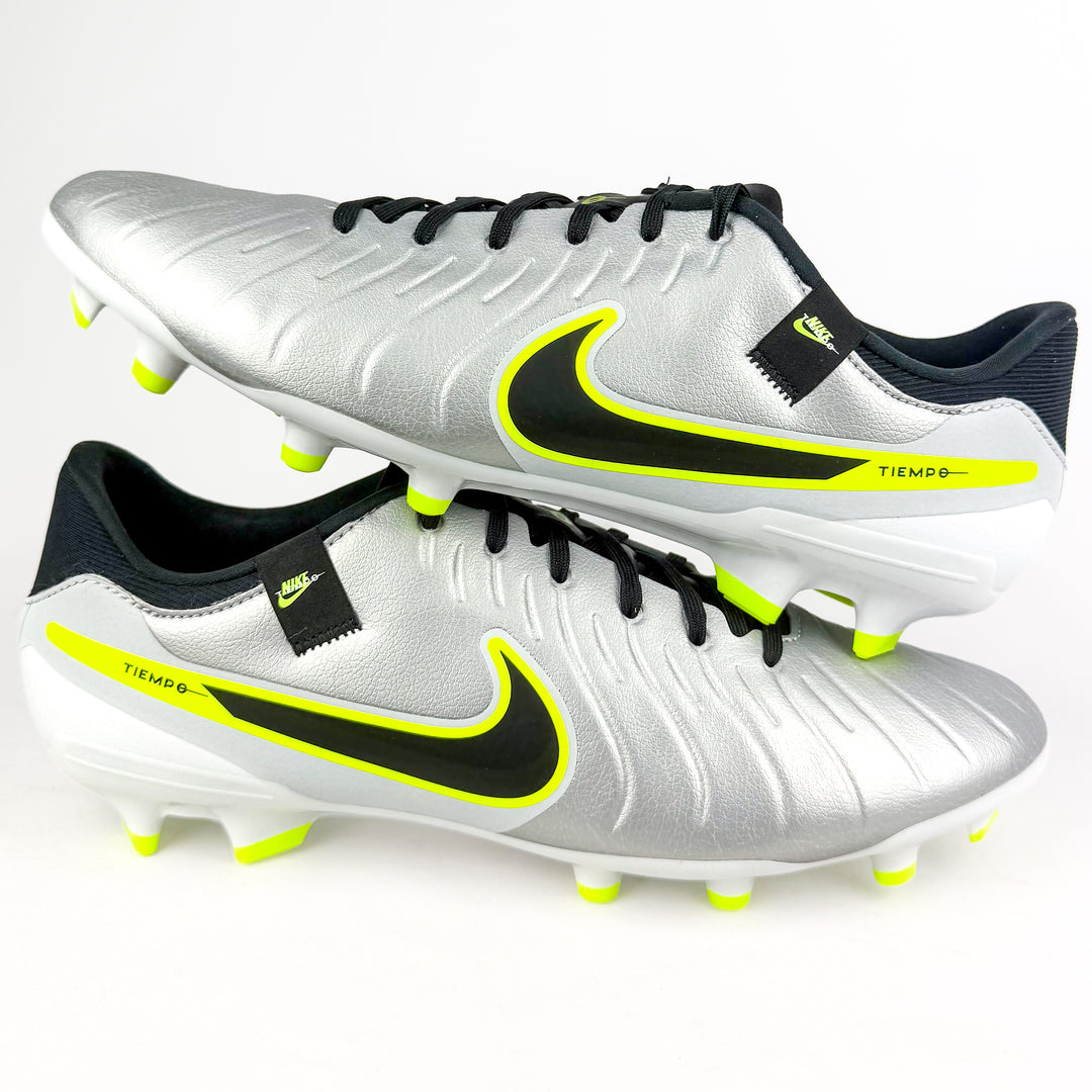 Nike Tiempo Legend 10 Academy FG - Metallic Silver/Black/Volt *In Box*