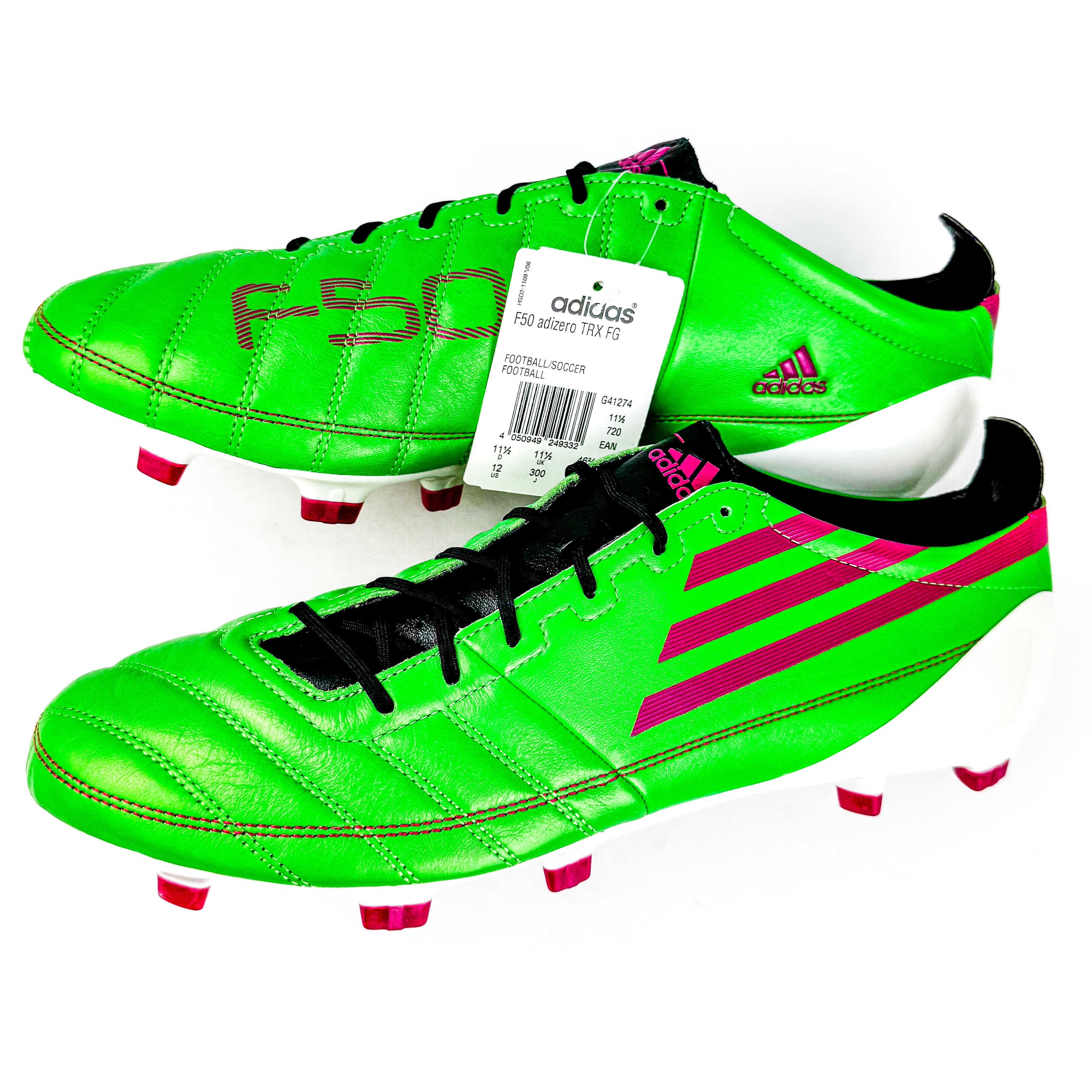 Adidas F50 Adizero Leather TRX FG 2010 - Intense Green/Pink/Black