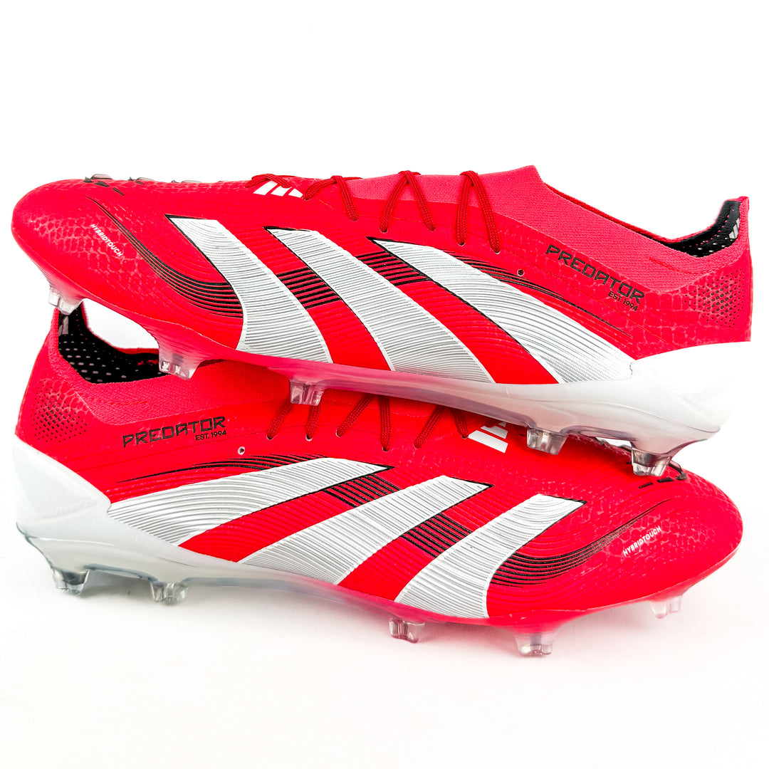 Adidas Predator Elite FG - Lucid Red/White/Core Black *Laced Mod*