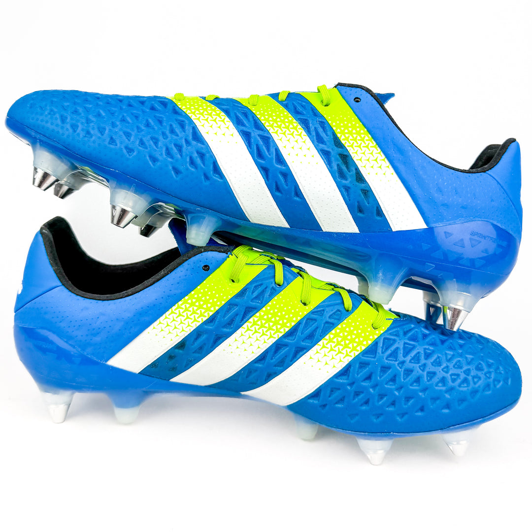 Adidas Ace 16.1 SG - Shock Blue/Semi Solar Slime/White *Brand New*