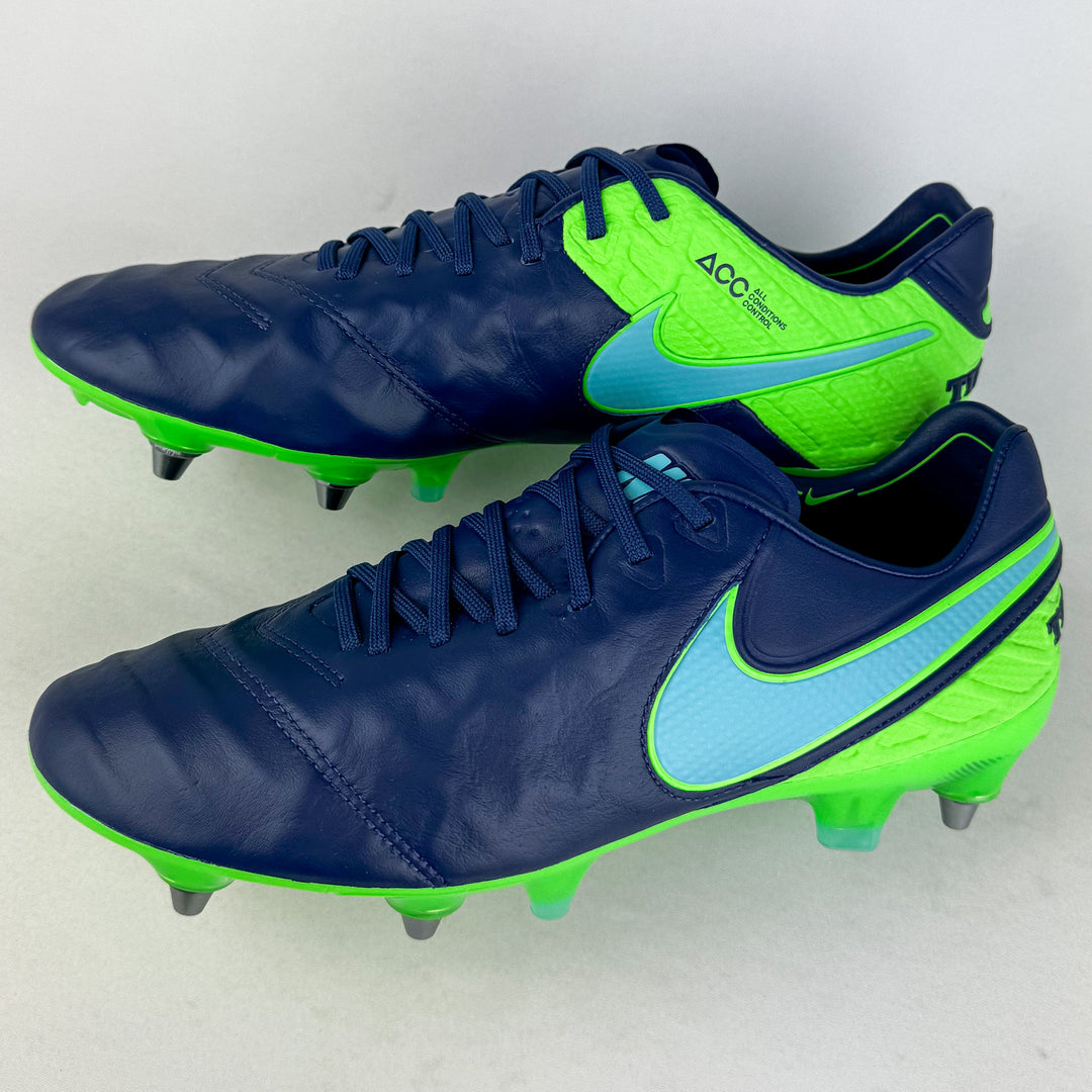 Nike Tiempo Legend VI Elite SG-Pro - Coastal Blue/Polarized Blue/Rage Green *Brand New*