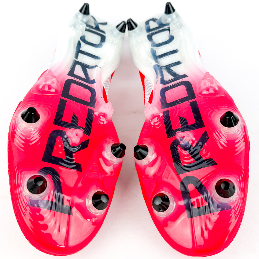 Adidas Predator Elite SG - Lucid Red/White/Core Black *Laced Mod*