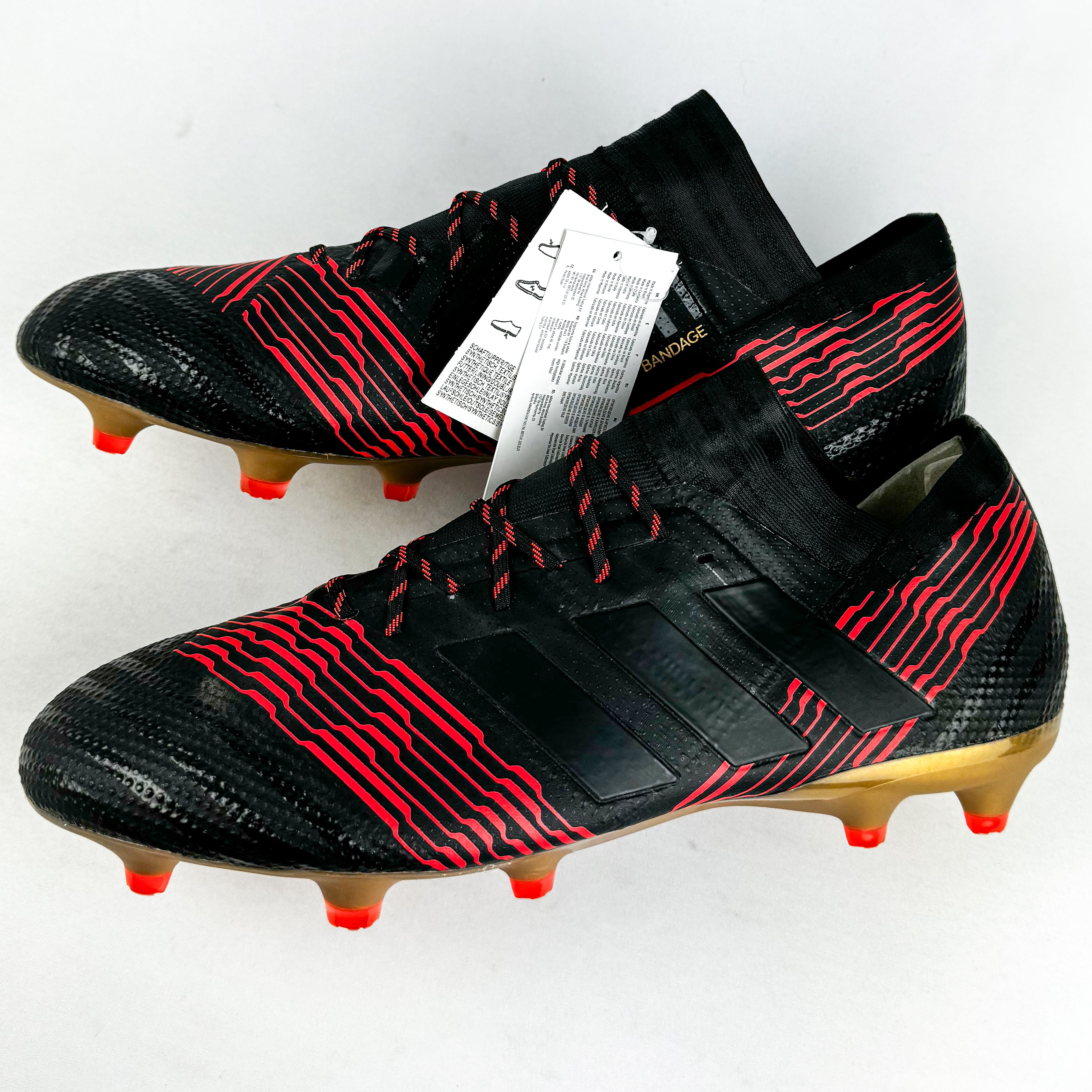 Adidas Nemeziz 17.1 FG Core Black Solar Red Gold Brand New PM Boots