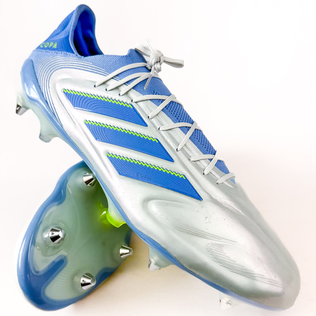 Adidas Copa Pure III Elite SG - Halo Blue/Blue Fusion/Lucid Lemon *Laced Mod*