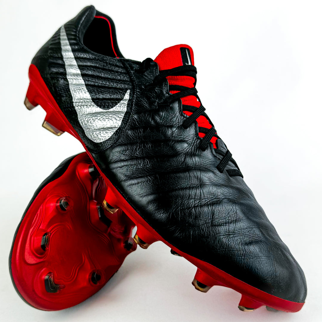 Nike Tiempo Legend VII Elite FG - Black/Silver Metallic/Red *Pre-Owned*