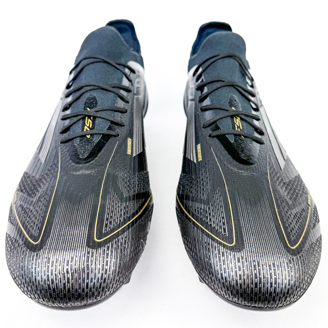 Adidas F50 Elite FG - Black/Iron Metallic/Gold Metallic *Laced Mod*