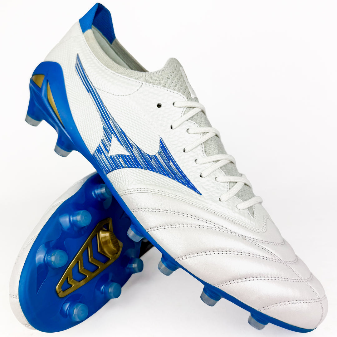 Mizuno Morelia Neo IV Beta Elite FG - Made in Japan - White/Laser Blue *In Box*