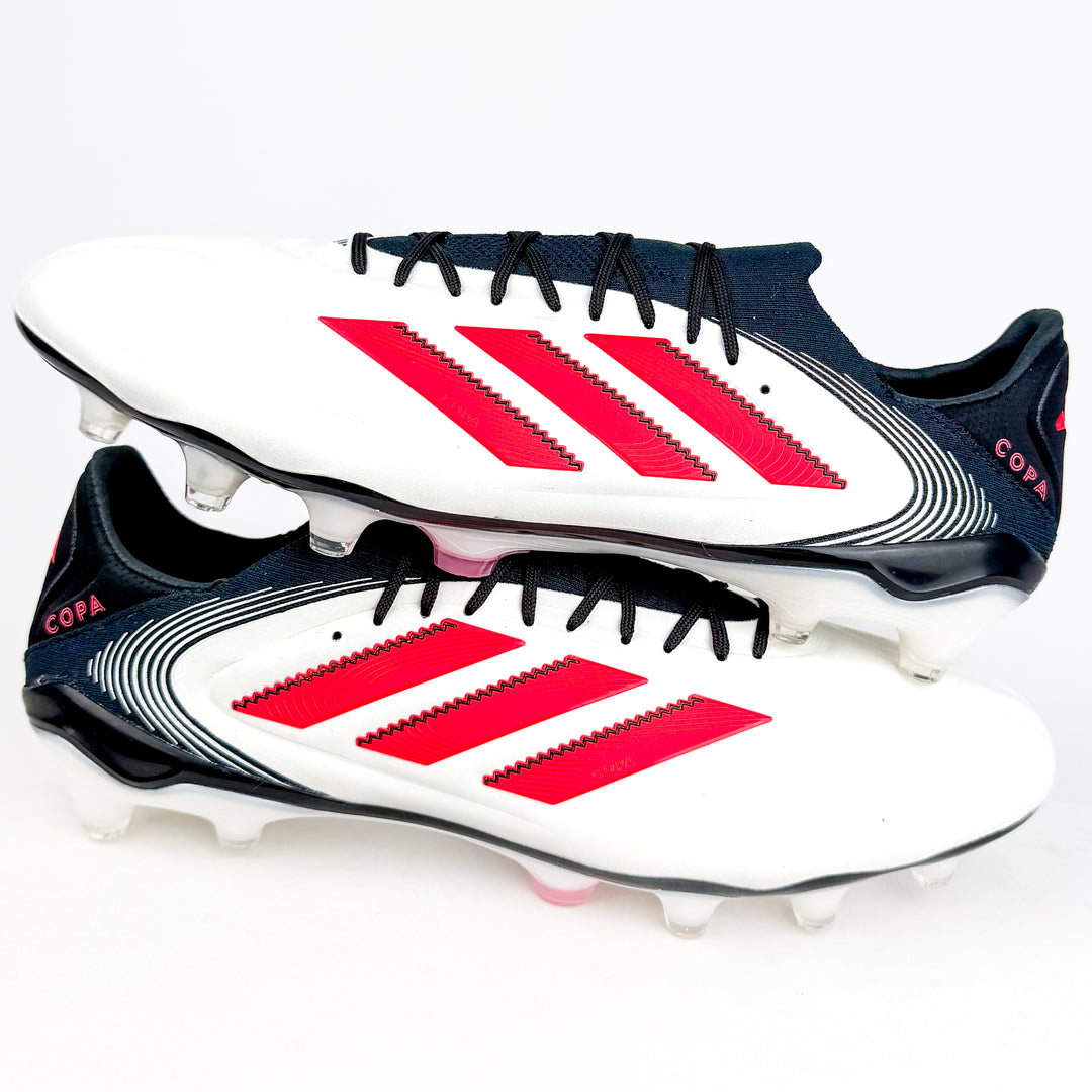 Adidas Copa Pure III Elite FG - White/Lucid Red/Core Black *Laced Mod*