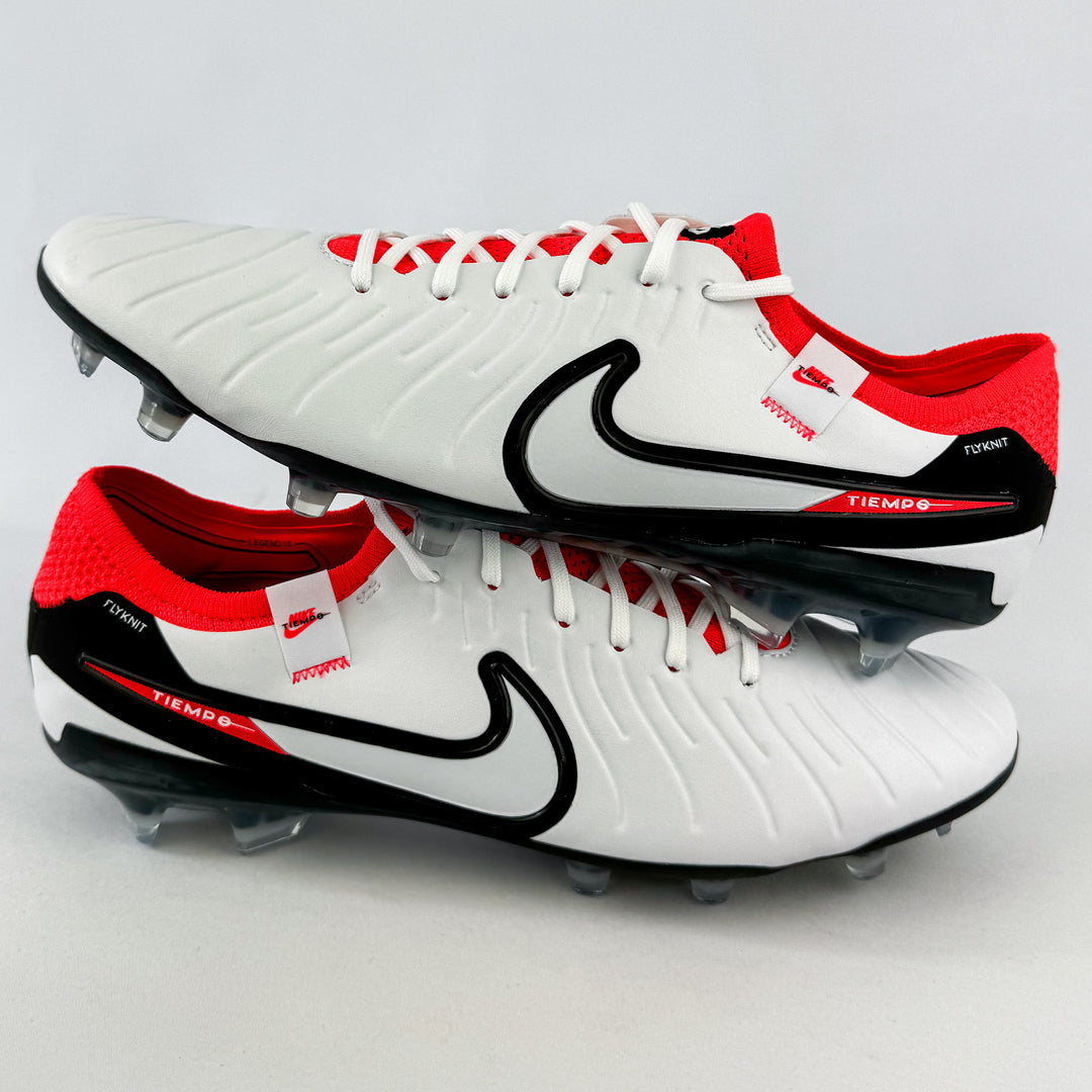 Nike Tiempo Legend 10 Elite FG – White/Hyper Crimson/Black *In Box*