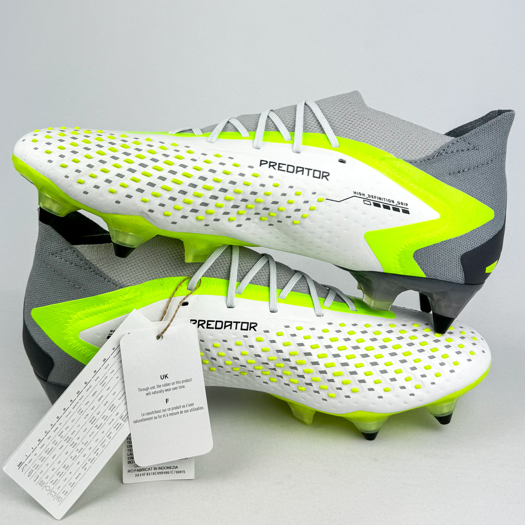 Adidas Predator Accuracy .1 SG - White/Core Black/Lucid Lemon *Brand New*