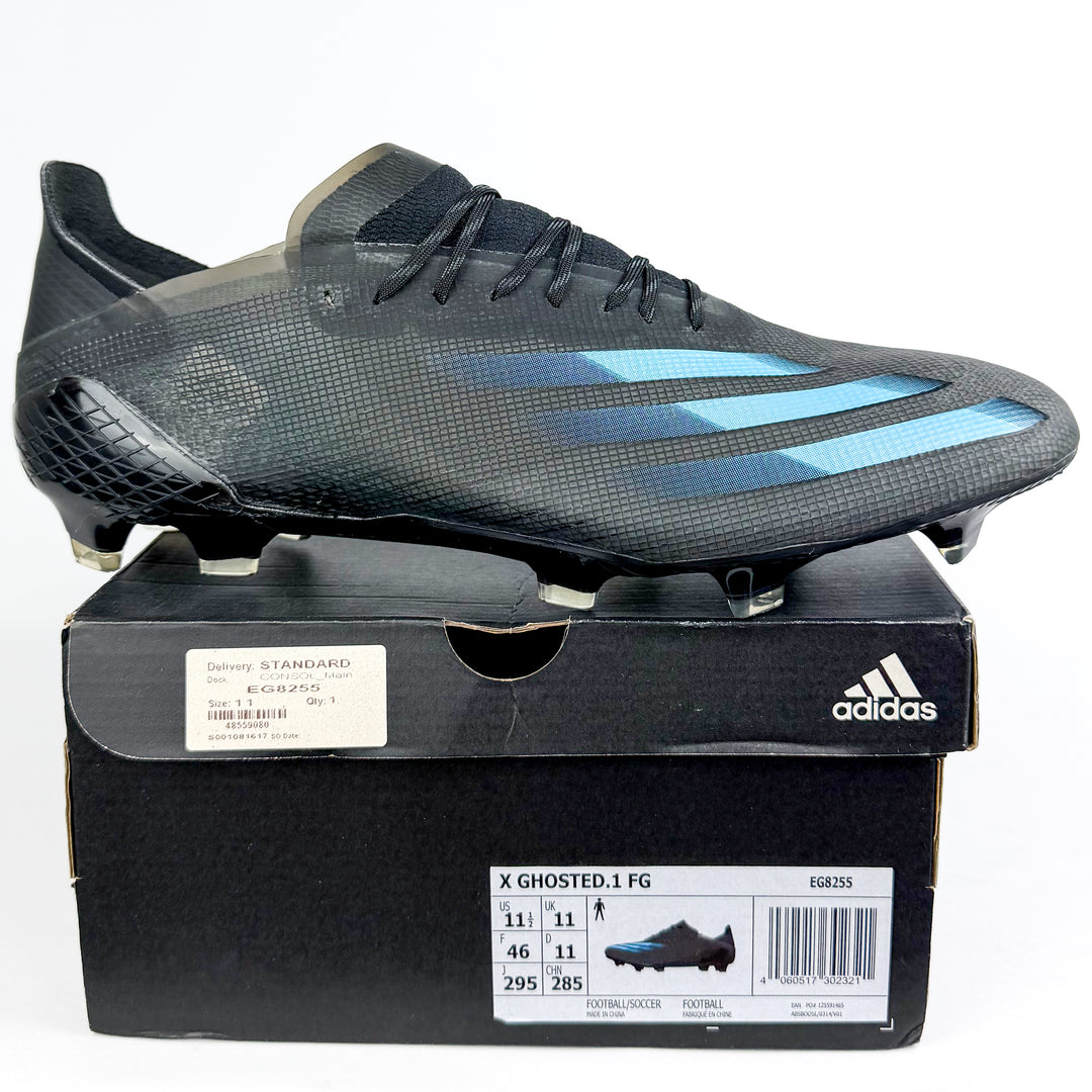 Adidas X Ghosted.1 FG - Core Black/Signal Cyan/Grey Six *In Box*