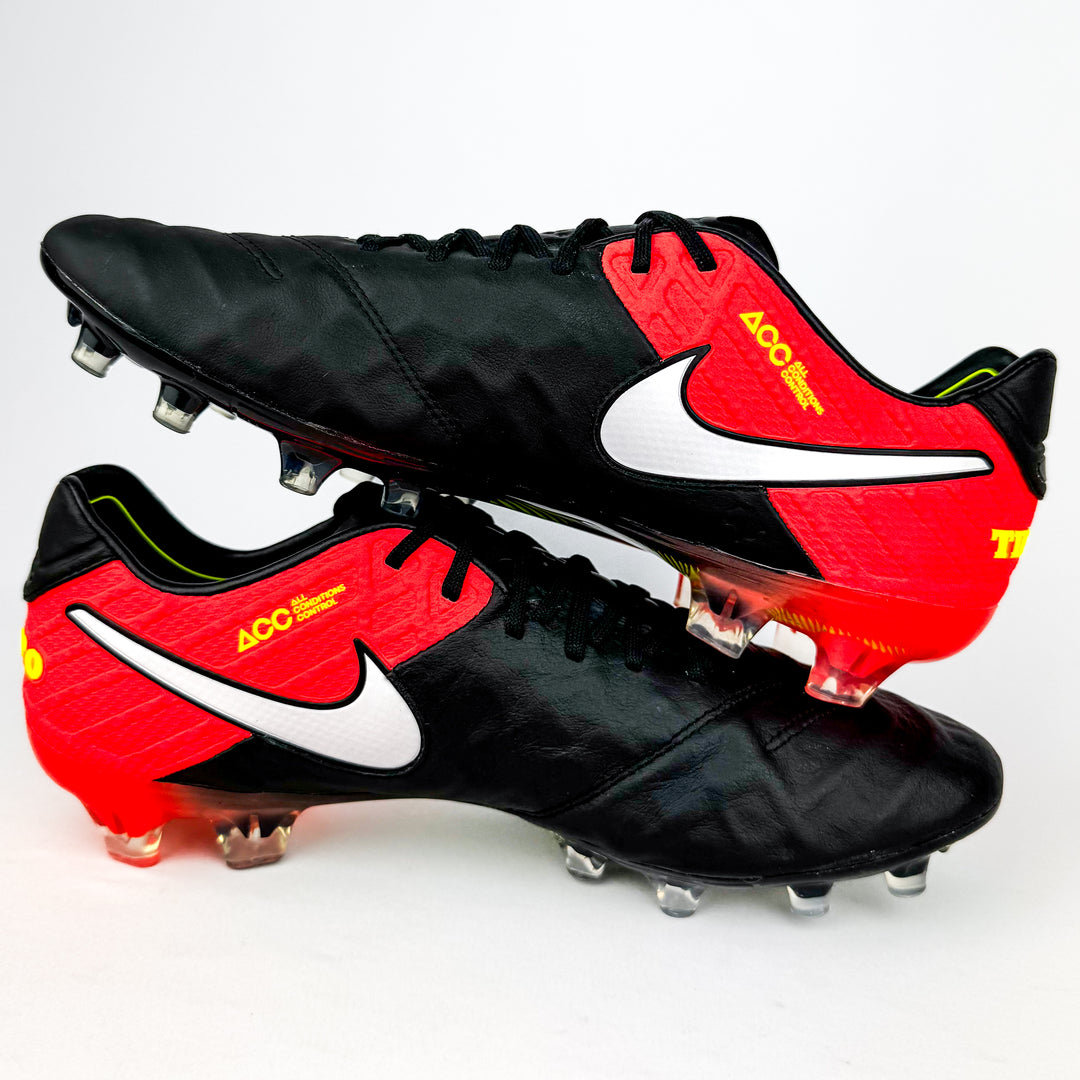 Nike Tiempo Legend VI Elite FG - Black/Hyper Orange/White/Volt *Brand New*
