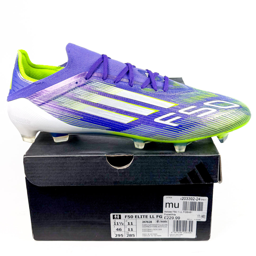 Adidas F50 Elite FG - Purple Rush/White/Lucid Lemon *Laced Mod*