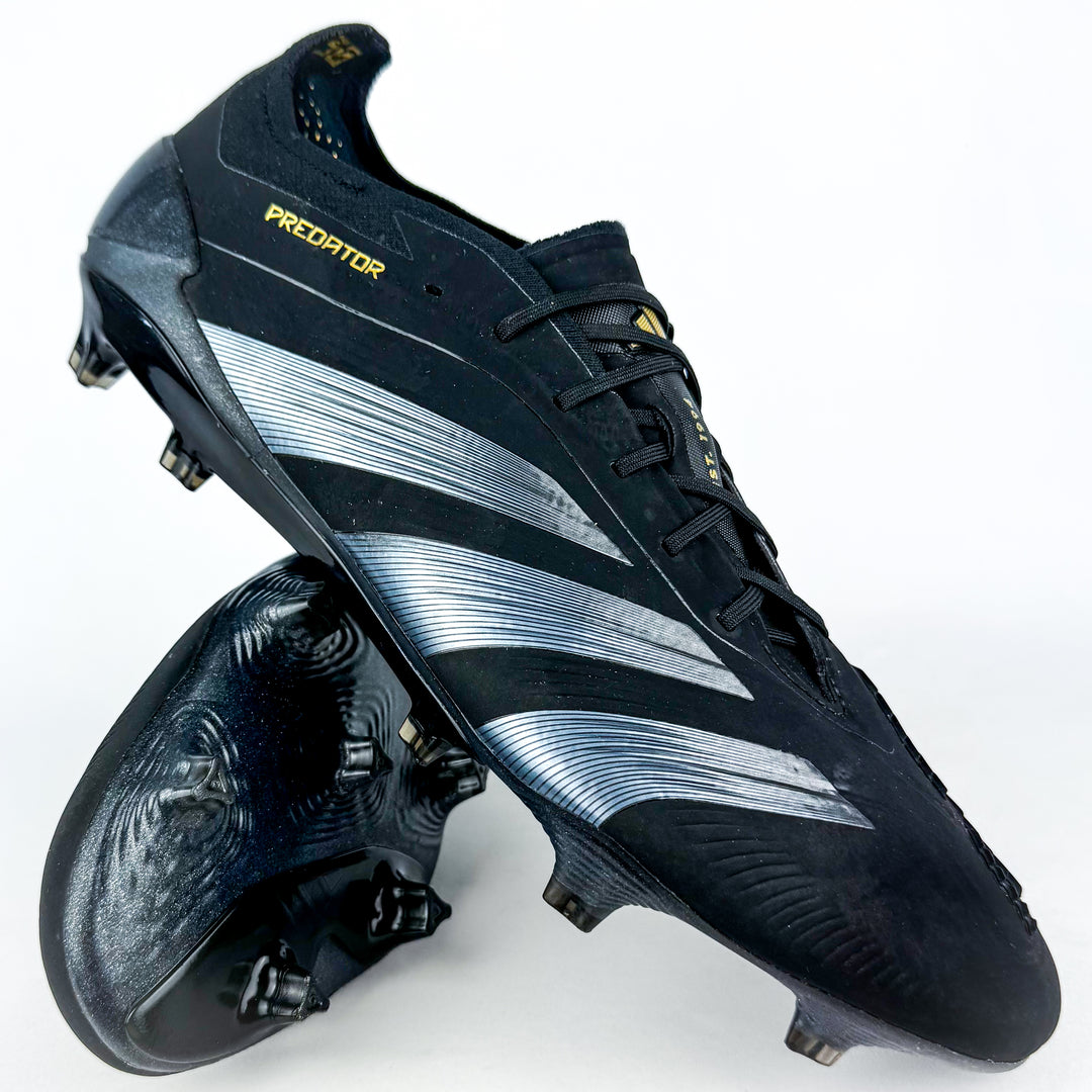 Adidas Predator Elite FG - Core Black/Gold Metallic/Carbon *Wore Once*