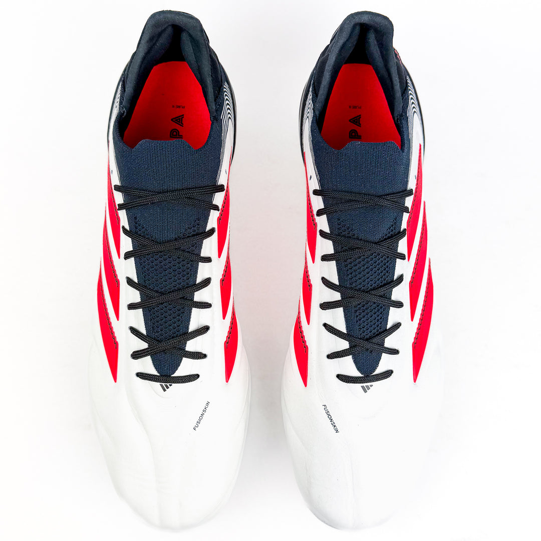 Adidas Copa Pure III Elite FG - White/Lucid Red/Core Black *Laced Mod*