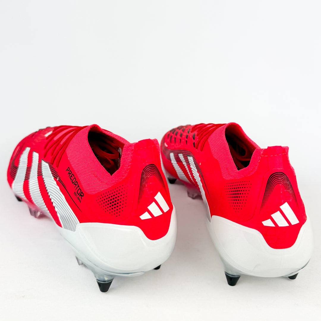 Adidas Predator Elite SG - Lucid Red/White/Core Black *Laced Mod*