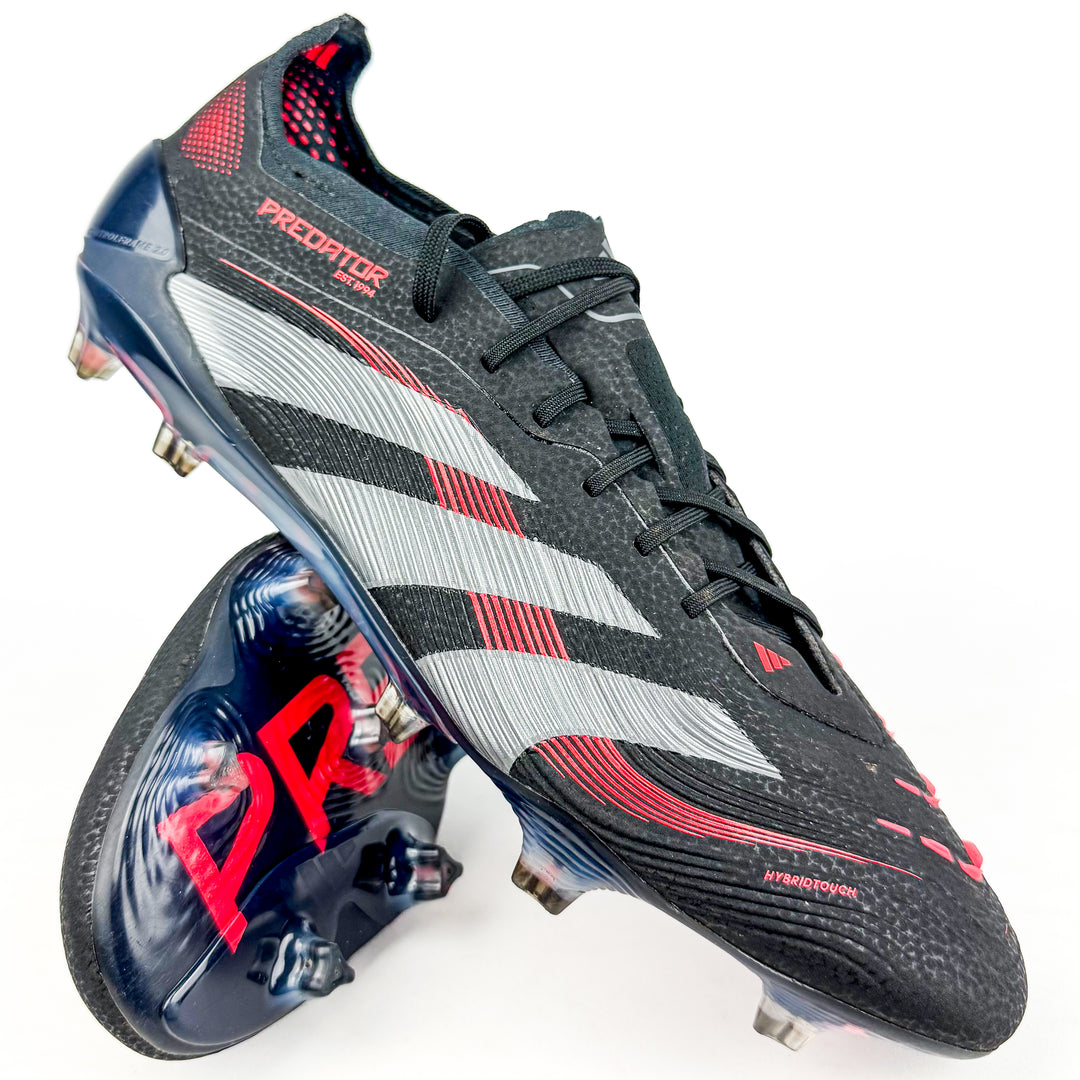 Adidas Predator Elite FG - Core Black/Grey Four/Lucid Red *Wore Once*