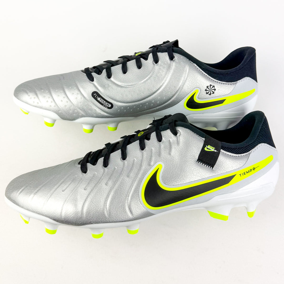 Nike Tiempo Legend 10 Academy FG - Metallic Silver/Black/Volt *In Box*